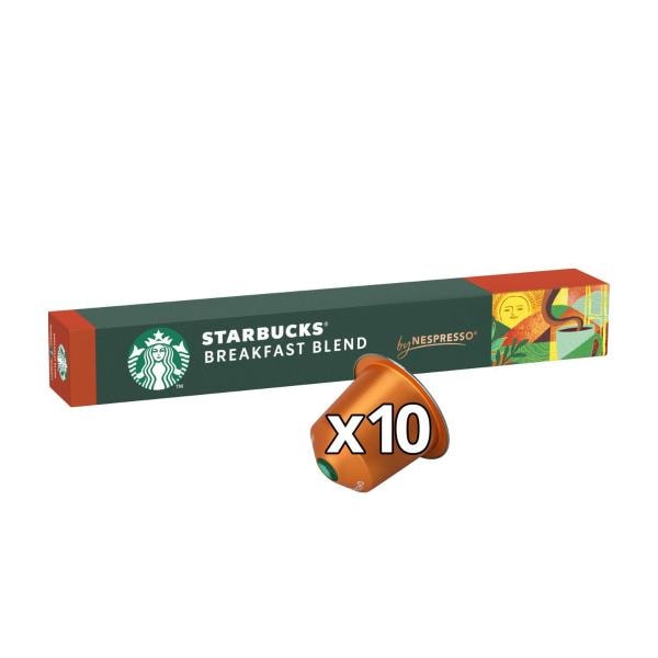 Starbucks Breakfast Blend Capsules By Nespresso | 10 pack
