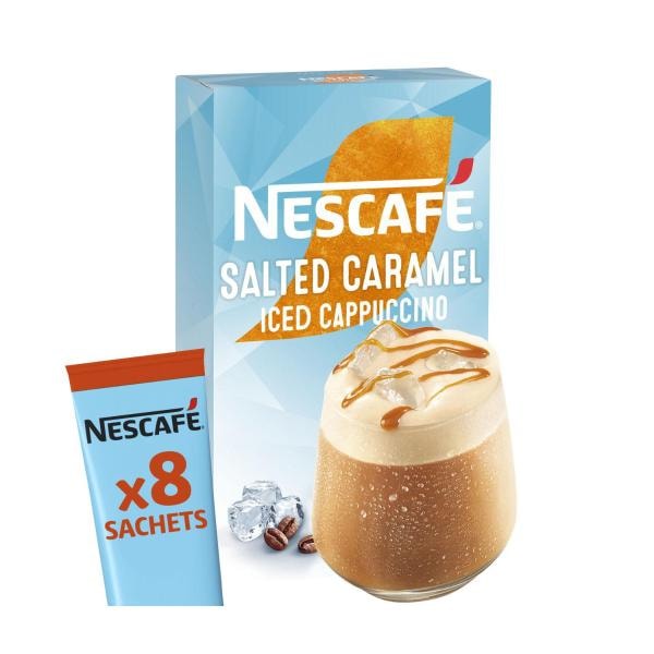 Nescafe Iced Salted Caramel Coffee Sachets | 8 pack