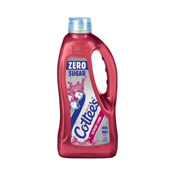 Cottees Zero Sugar Cordial Raspberry Cordial Bottle | 1L
