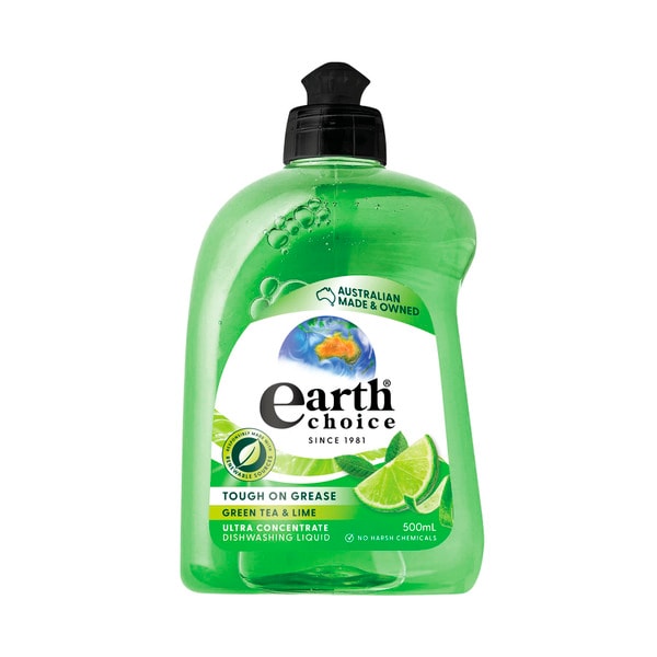 Earth Choice Green Tea & Lime Dishwashing Liquid Concentrate | 500mL