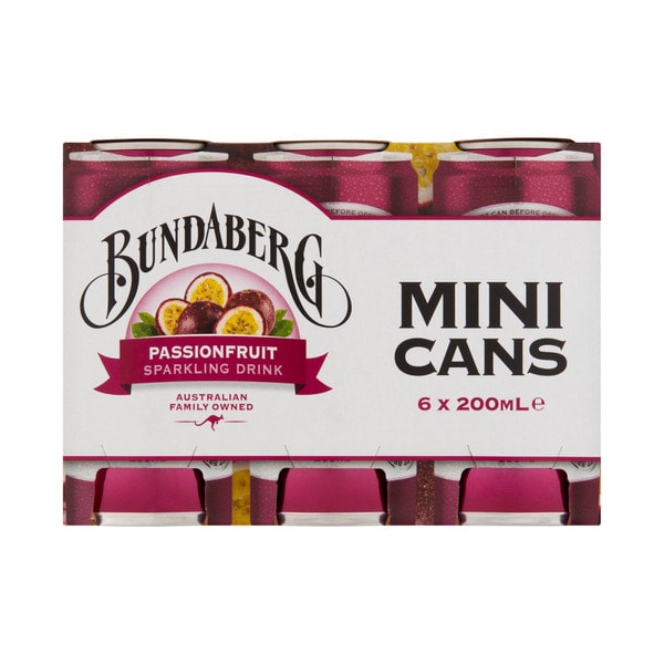 Bundaberg Brewed Passionfruit 6x200mL | 6 pack