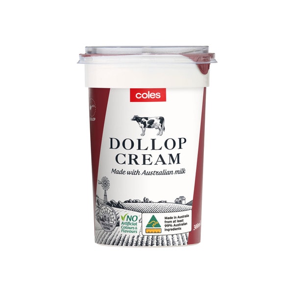 Coles Dollop Cream | 300mL