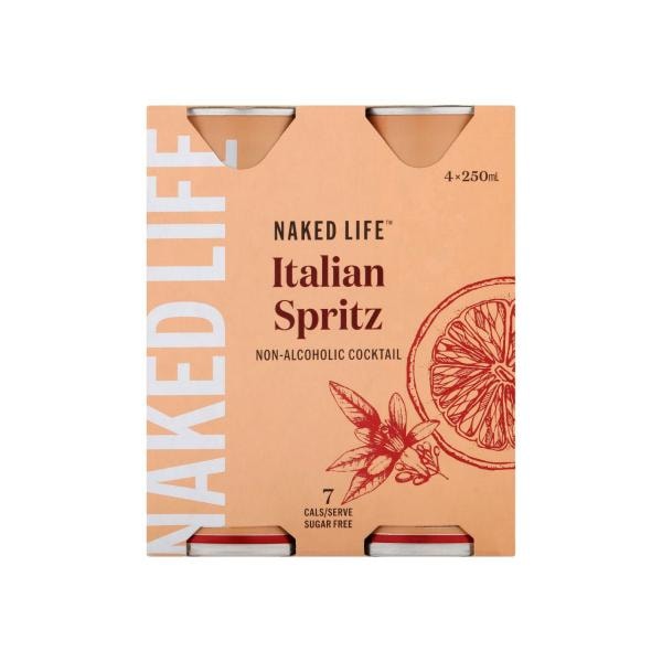 Naked Life Non Alcoholic Cocktail Italian Spritz 4x250mL | 4 pack