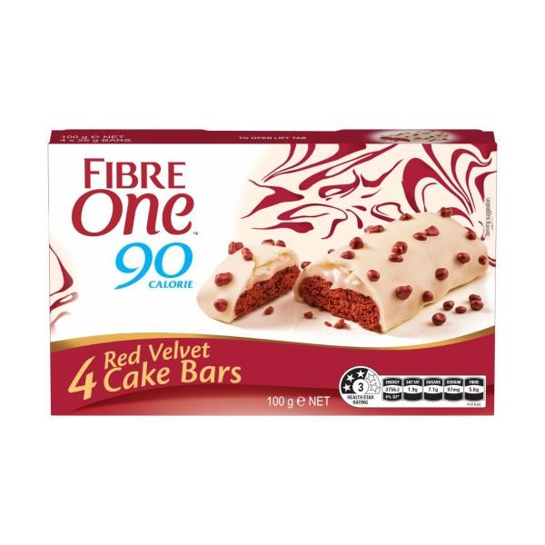 Fibre One Velvet Cake Bar 4 Pack | 100g