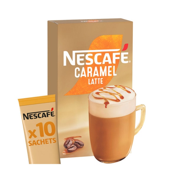 Nescafe Caramel Latte Coffee Sachets | 10 pack