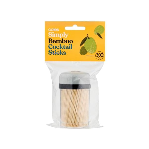 Coles Bamboo Cocktail Sticks | 300 pack