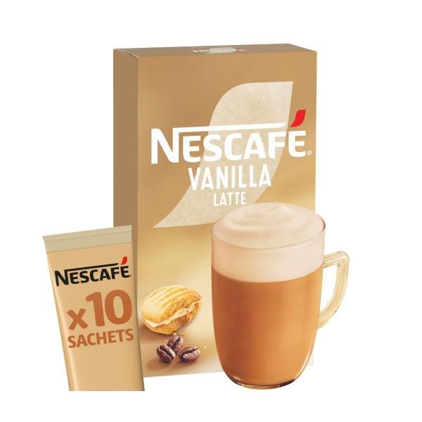 Nescafe Vanilla Latte Coffee Sachets | 10 pack