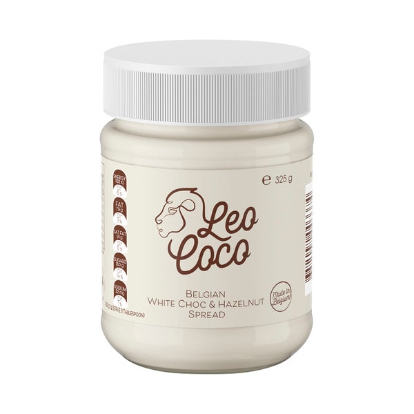 Leo Coco Belgian White Chocolate & Hazelnut Spread | 325g