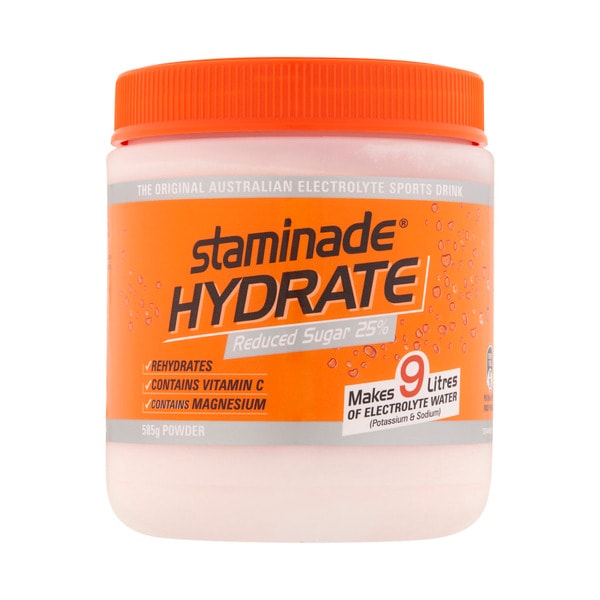 Staminade Hydrate 25% Less Sugar Orange Powder | 585g