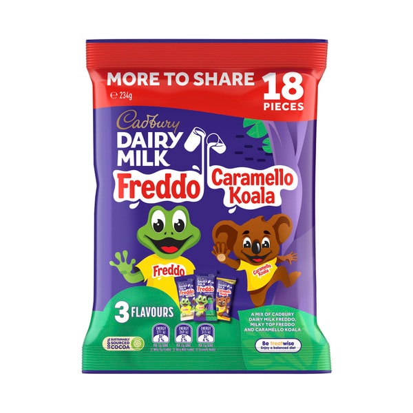 Cadbury Dairy Milk Freddo & Caramello Koala Chocolate Sharepack 18 Pieces | 234g