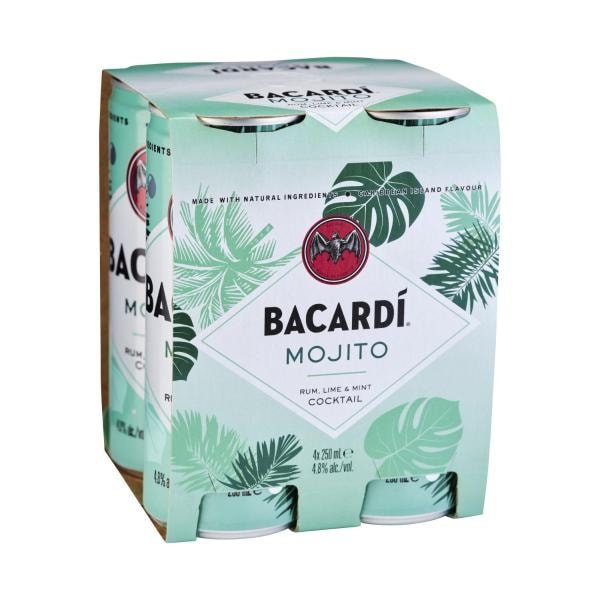 Bacardi Mojito Can 250mL | 4 Pack