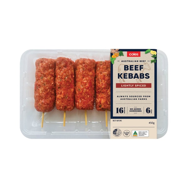 Coles Beef Kebabs | 500g