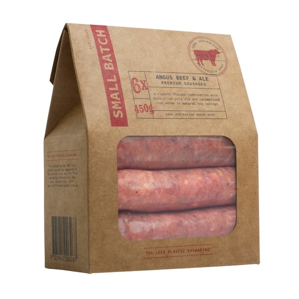 Small Batch Angus Beef And Ale Red Caramelised Onion Premium Sausages | 450g
