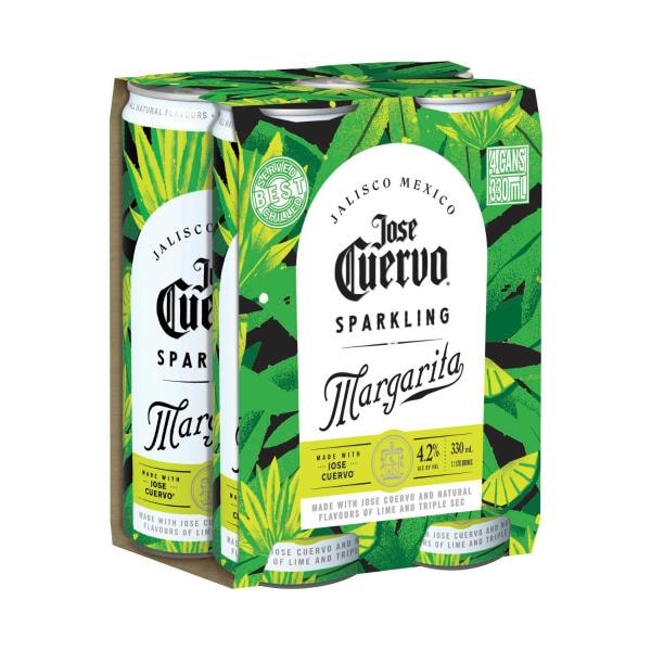 Jose Cuervo Sparkling Margarita 330mL | 4 Pack