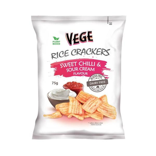Vege Chips Rice Crackers Sweet Chilli & Sour Cream | 75g