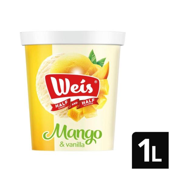 Weis Half & Half Mango & Vanilla  | 1L