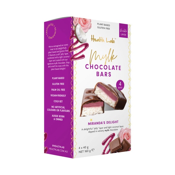 Health Lab Mirandas Delight Mylk Chocolate Bars 4x40g | 160g