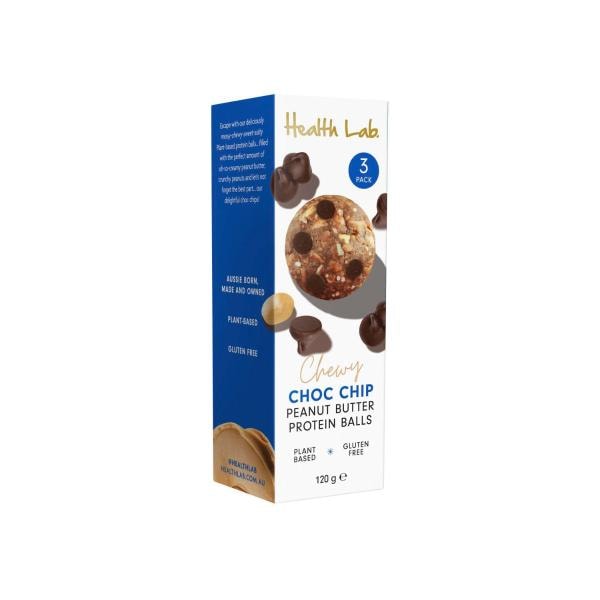 Health Lab Gluten Free Chewy Choc Chip Protein Ball 3x40g | 120g