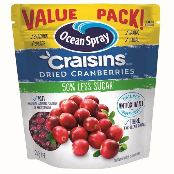 Ocean Spray Reduced Sugar Craisins Value Pack | 250g