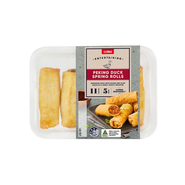 Coles Entertaining Peking Duck Spring Rolls | 200g