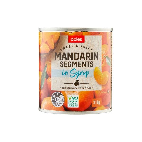 Coles Mandarin Segments In Syrup | 310g