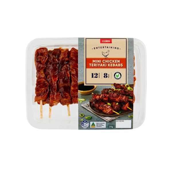 Coles Entertaining Mini Chicken Teriyaki Kebabs | 375g