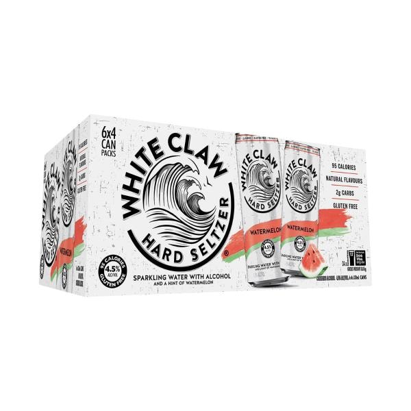 White Claw Hard Seltzer Watermelon 330mL | 24 Pack