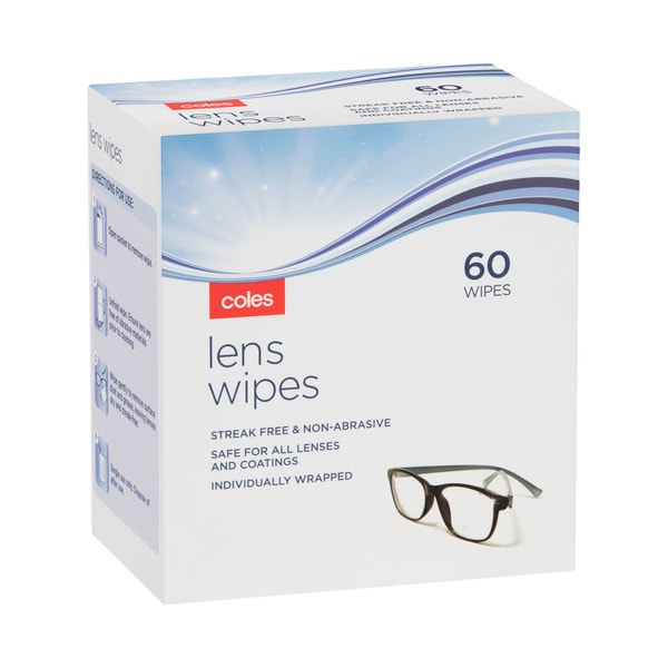 Coles  Lens Wipes | 60 pack