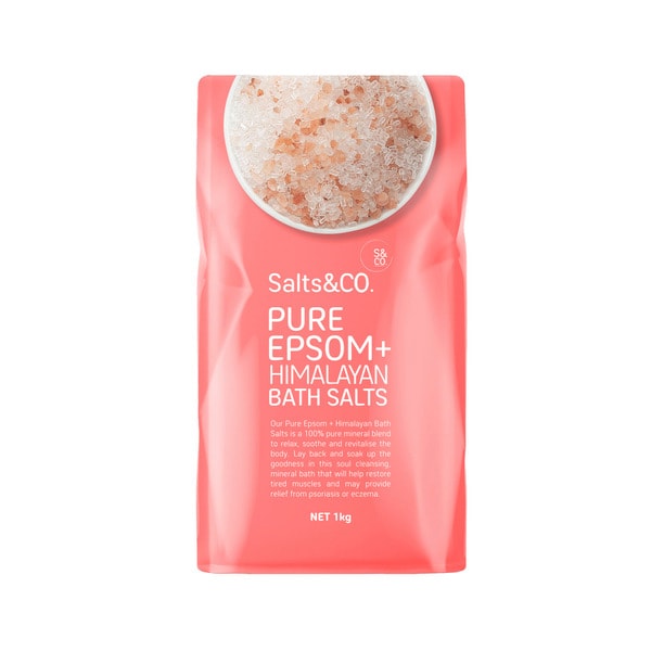 Salts & Co Pure Epsom And Pink Himalayan Bath Salts | 1kg