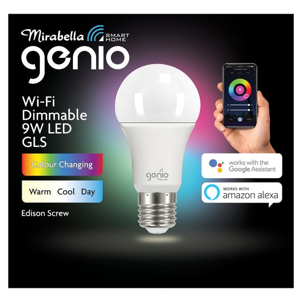 Mirabella Genio Gls Wifi Es 9W 800LUM 2700K-6500K | 1 pack
