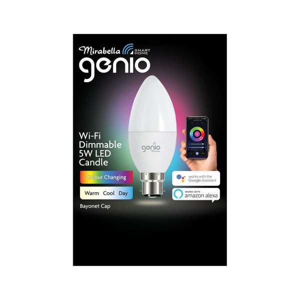 Mirabella Genio Candle Wifi BC 5W 470LM  2700K-6500K | 1 pack