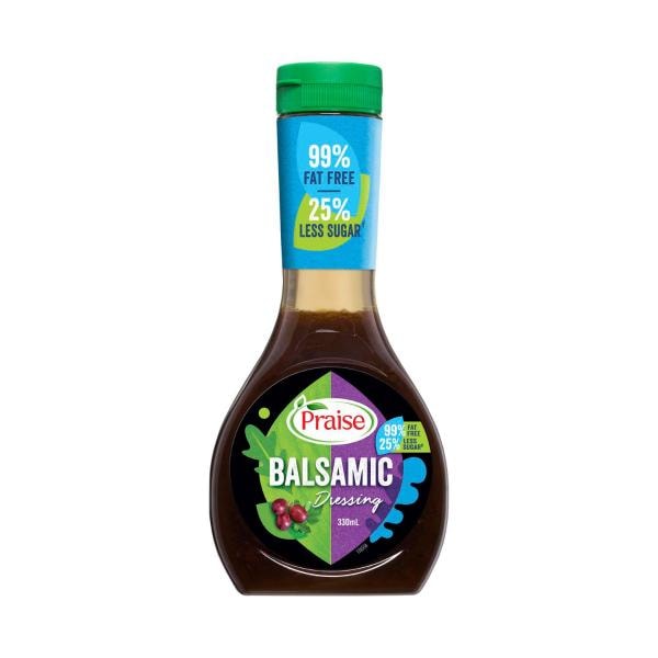 Praise Fat Free 25% Less Sugar Balsamic Dressing | 330mL