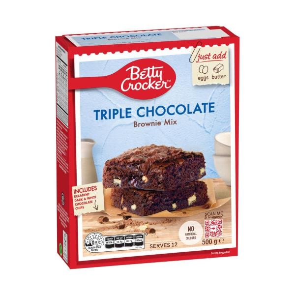 Betty Crocker Triple Chocolate Fudge Brownie Mix | 500g