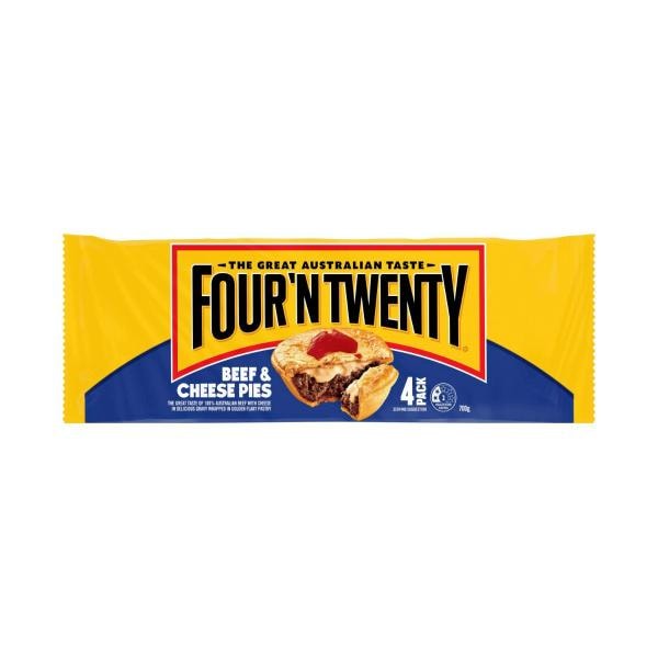 Four'N Twenty Frozen Beef & Cheese Pies 4 pack | 700g