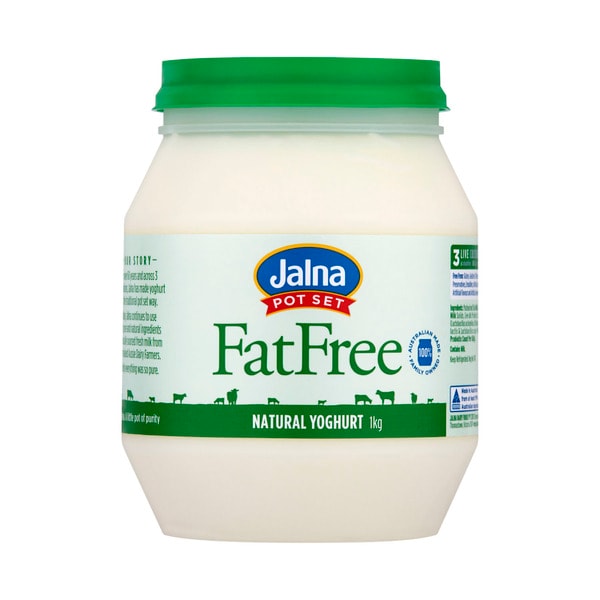 Jalna Pot Set Fat Free Natural Yoghurt | 1kg