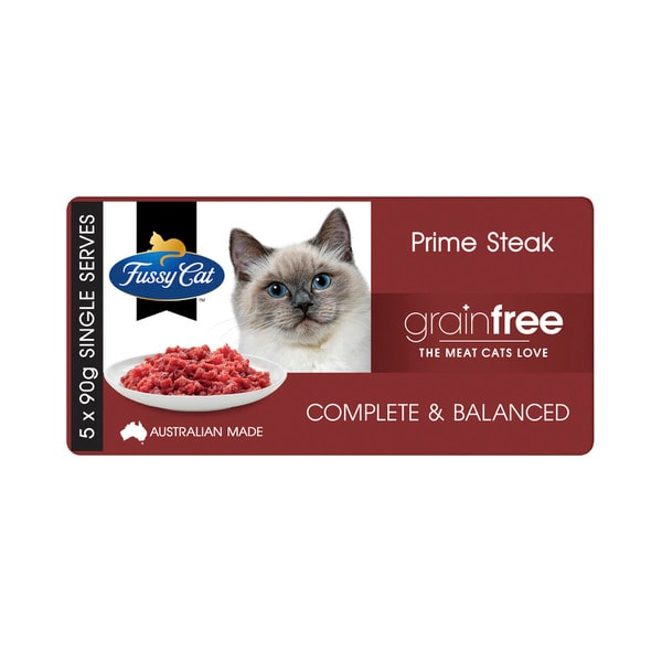 Fussy Cat Grain Free Adult Chilled Fresh Cat Food Prime Steak Mince | 450g
