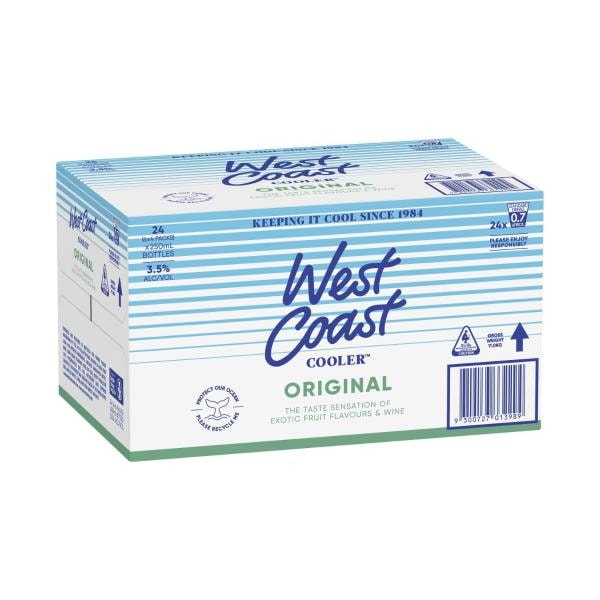 West Coast Cooler Bottles 250mL | 24 Pack