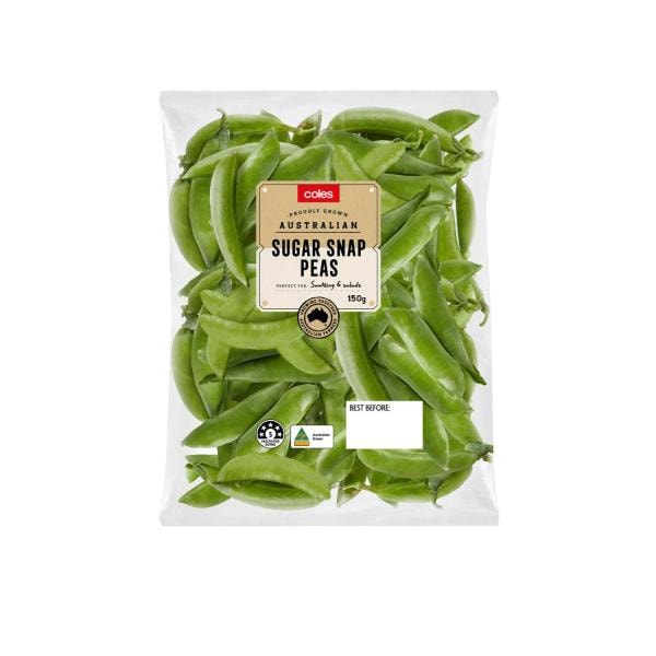 Coles Sugar Snap Peas Medium | 150g
