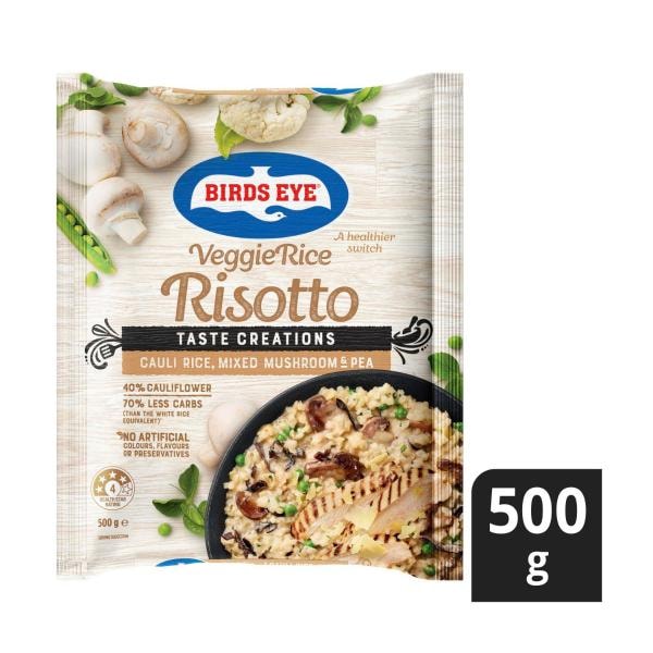 Birds Eye Veggie Rice Cauliflower Mushroom And Pea Risotto | 500g
