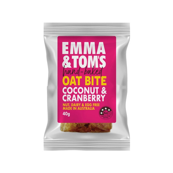 Emma & Toms Oat Bite Cranberry Coconut | 40g