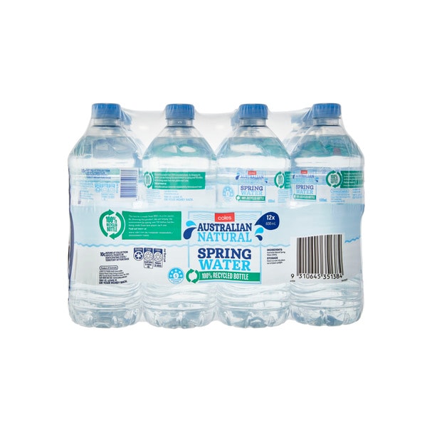 Coles Water 12x600mL | 12 pack