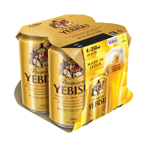Yebisu Premium Can 350mL | 4 Pack
