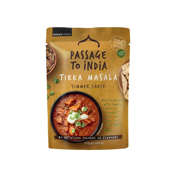 Passage Foods Passage To India Tikka Masala Simmer Sauce Pouch | 375g