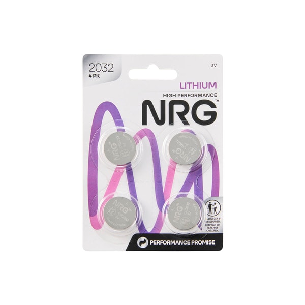 NRG Lithium Batteries 2032 | 4 pack