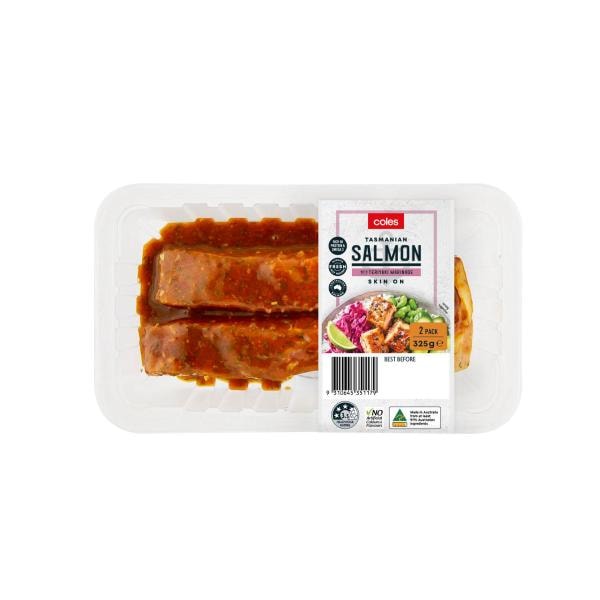 Coles Tasmanian Salmon Marinated Portions Teriyaki | 325g