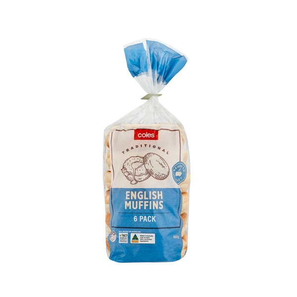 Coles English Muffins 6 Pack | 400g