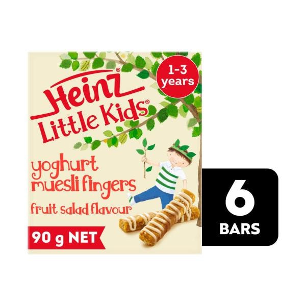 Heinz Little Kids Toddler Fruit Salad Muesli Fingers Snack Bars 1-3 Years | 90g