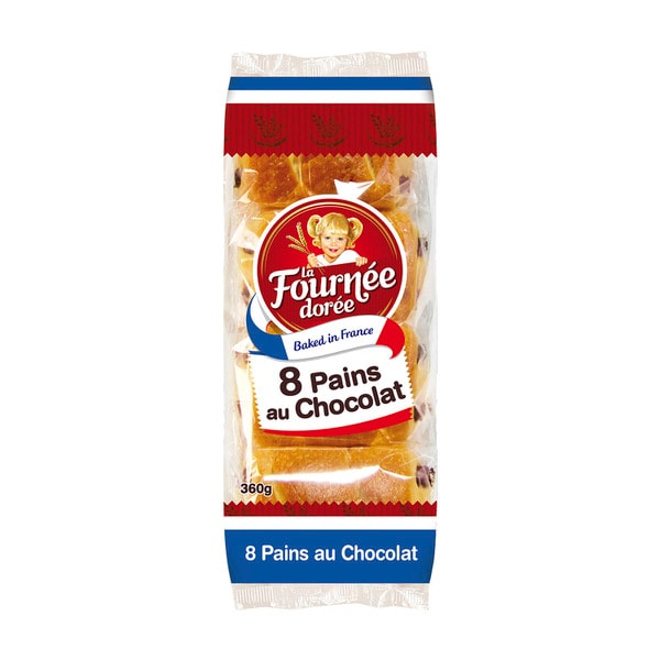 La Fournee Doree Pain Au Chocolat 8 Pack | 360g