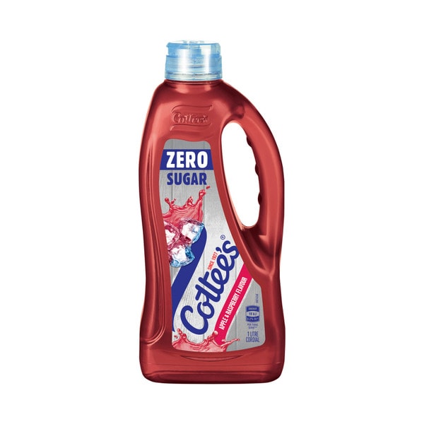 Cottees Apple & Raspberry Cordial with 40% Fruit Juice Bottle | 1L
