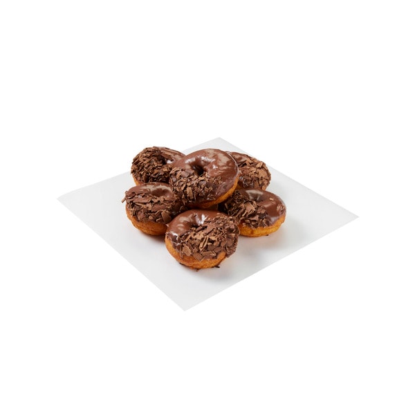 Coles Iced Extra Chocolate Donuts | 6 pack